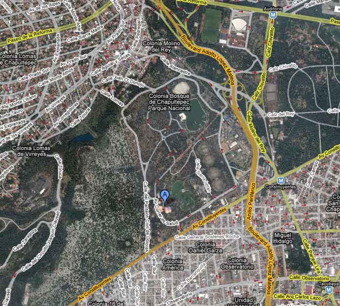 Mapa de ubicación del M.H.N. (Google Maps)